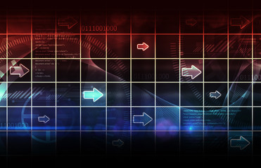 Abstract arrows technology background