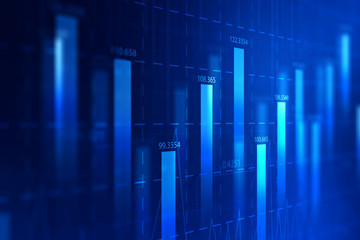Financial data on a monitor