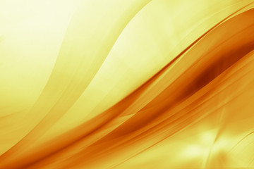 Orange and yellow background of abstract warm curves