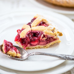 Apple, Strawberry and Blackberry Lattice Pie