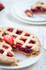 Apple, Strawberry and Blackberry Lattice Pie