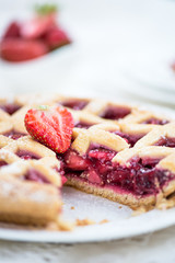Apple, Strawberry and Blackberry Lattice Pie