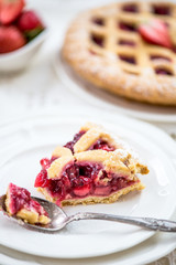 Apple, Strawberry and Blackberry Lattice Pie