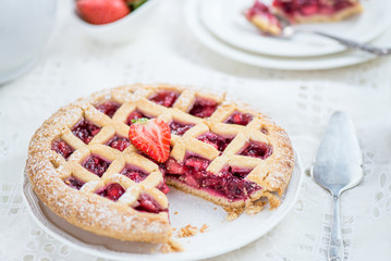 Apple, Strawberry and Blackberry Lattice Pie