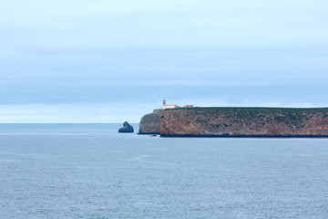 Lighthouse on Cape St. Vincent, Algarve, southern Portugal.