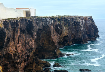 Fototapeta na wymiar Atlantic ocean coast view (Algarve, Portugal).