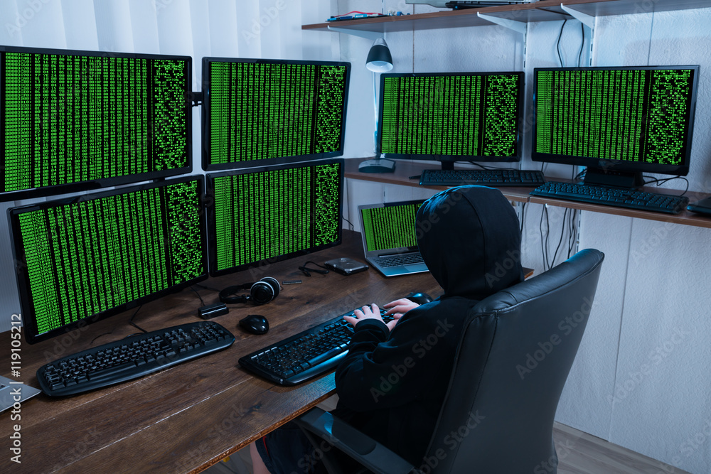 Aufkleber Boy Stealing Information From Multiple Computers