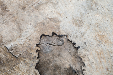 Stain on old cement texture