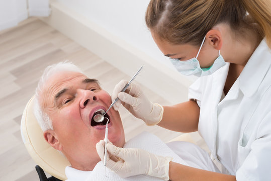 Man Undergoing Dental Treatment