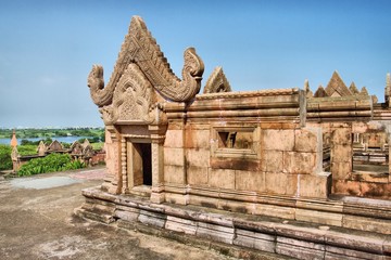 Prasat Phra Wihan (Preah Vihear) copies of temple in Ancient Siam. Samut Prakan, Thailand.