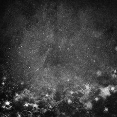 Grunge night sky with stars