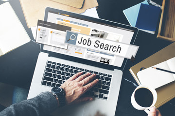 Job Search Human Resources Recruitment Career Concept