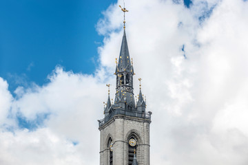 The belfry (French: beffroi) of Tournai, Belgium