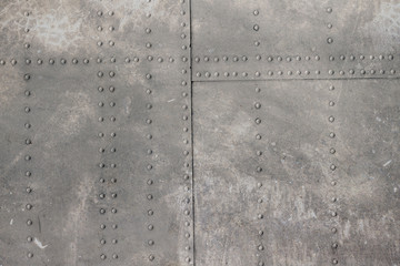 riveted metal from aircraft