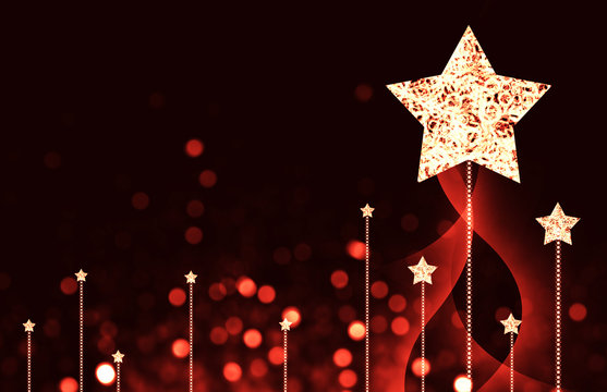 Festive dark blue Christmas background with stars