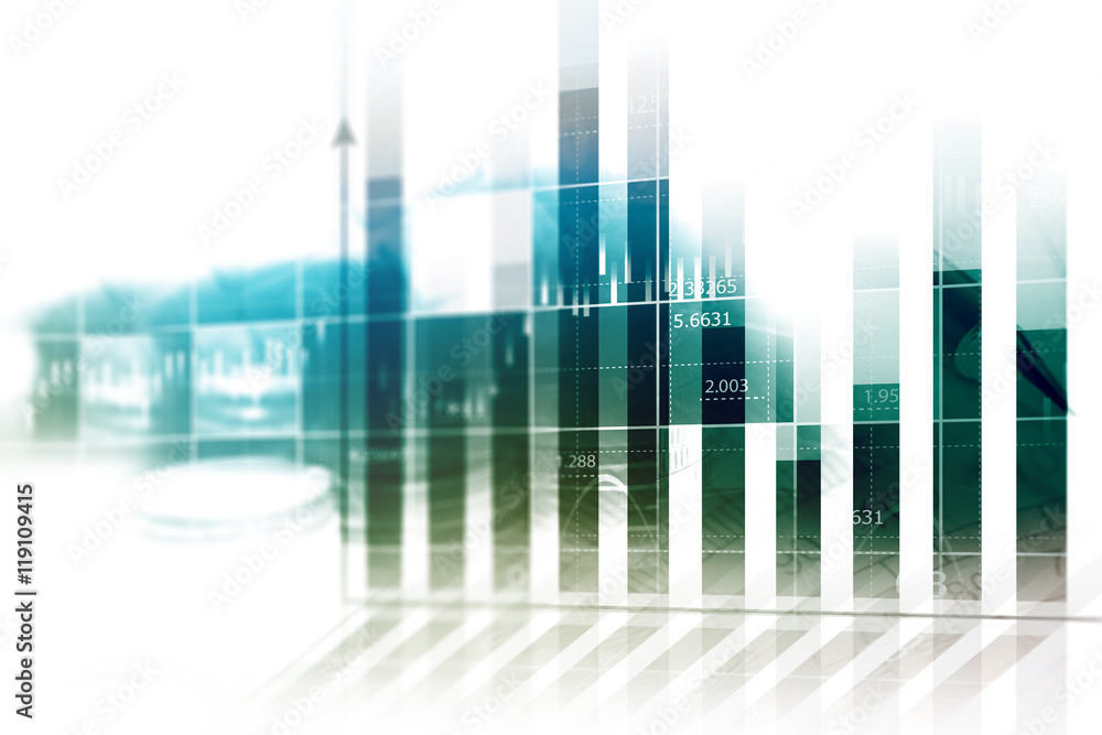 Wall mural Finance data concept