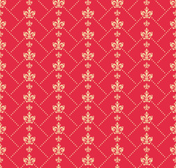 damask wallpaper, red, vintage design, vector