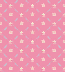 seamless damask pink wallpaper