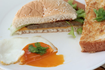 Share together,Breakfast halves.Selective focus.