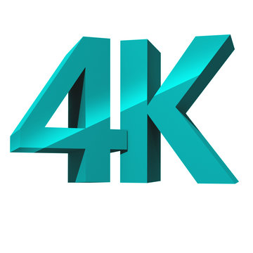 4K ultra high definition television technology logo