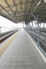 high-speed train station in Thailand.