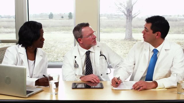Doctors in office meeting