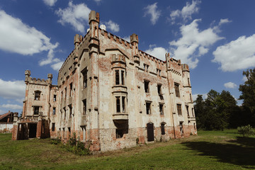 Fototapeta na wymiar Ruins of state castle, Cesky Rudolec