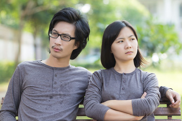 Couple in Quarrel at Park