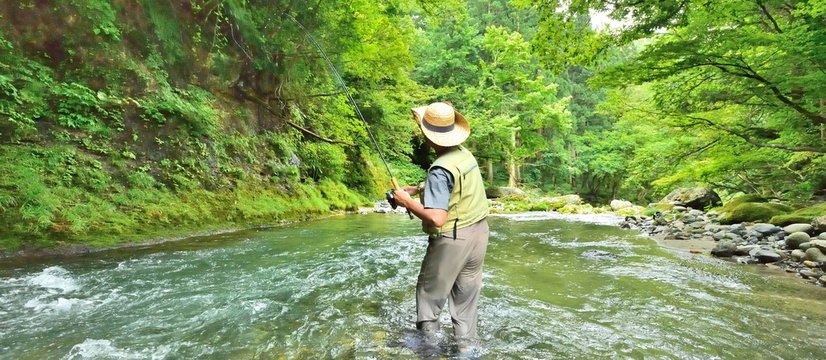 渓流のルアーフィッシング