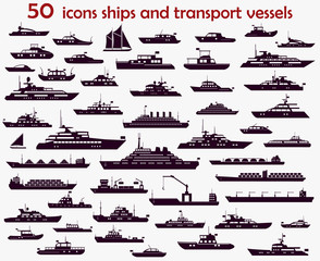 50 vector icons  ships - 119113637