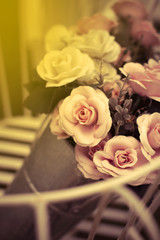 beautiful flowers.Vintage or retro tone