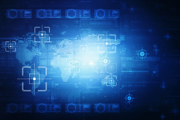 Background conceptual image of digital 3d icons