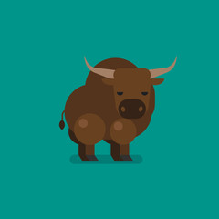 Yak vector flat illustration