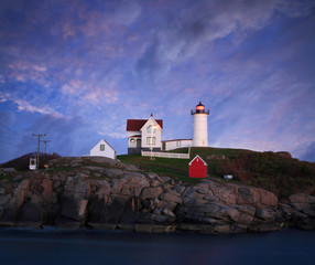 Sunset At The Nubble Light