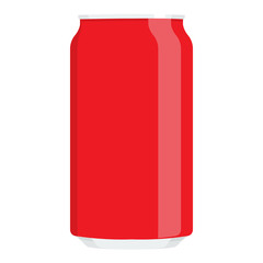 Blank Tincan packaging. Vector Mock up template. Flat color style.