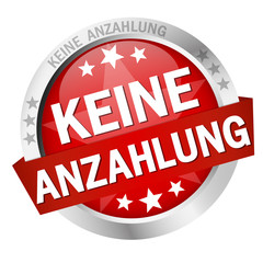 button with text Keine Anzahlung
