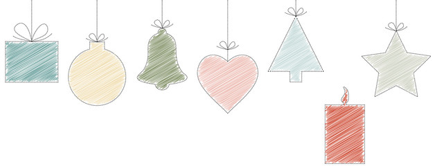 scribble christmas hangtags