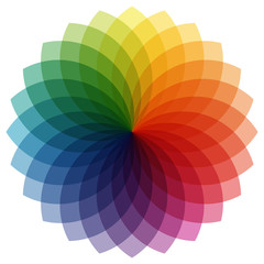 color wheel with overlaying colors