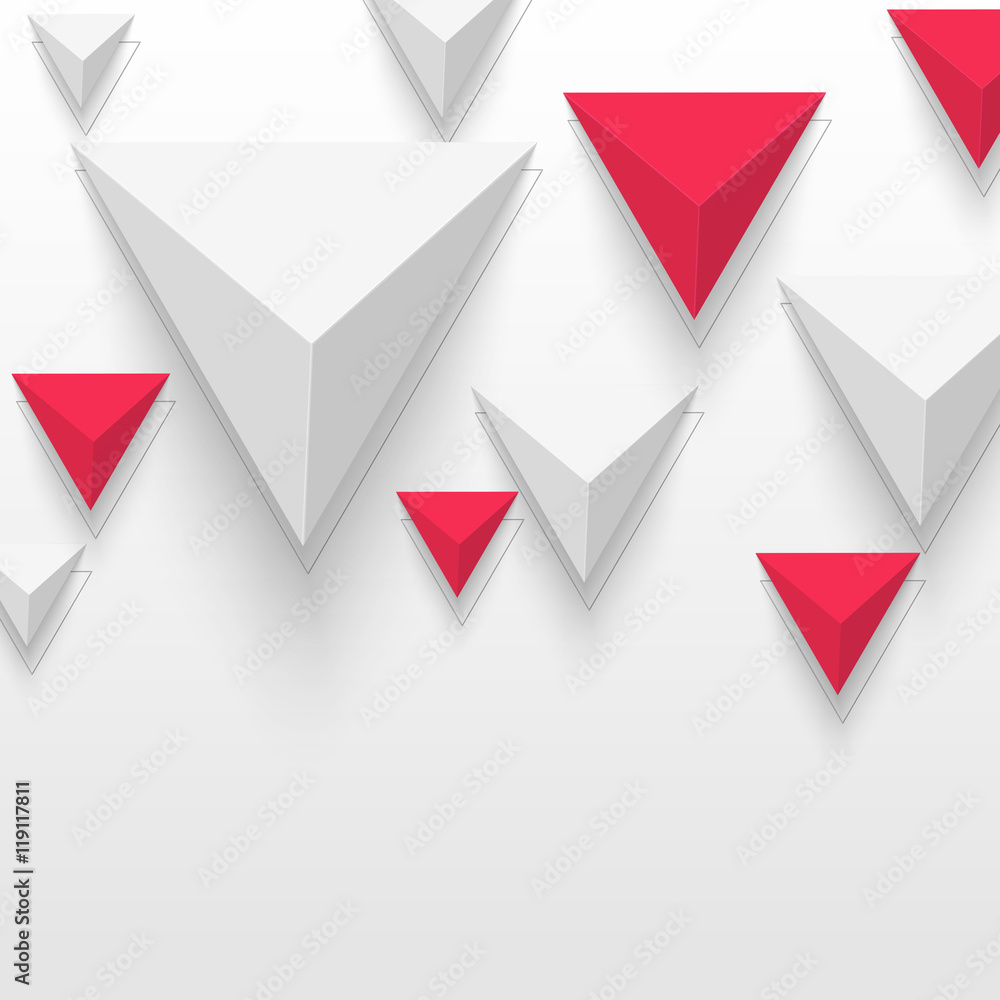 Poster abstract triangular pyramid background.