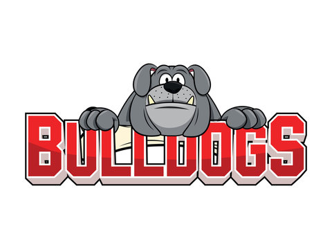 bulldogs banner illustration design