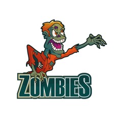 zombies banner illustration design colorful