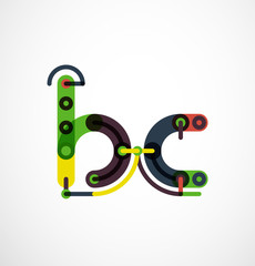 Fototapeta premium Colorful funny cartoon letter icon