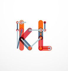 Abstract line design letter logo