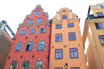 Schantzska Huset: Historische Giebelhäuser in der Altstadt von Stockholm (Schweden)