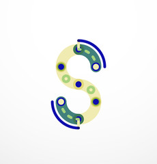 Linear business logo letter