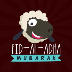 Sheep face for Eid-Al-Adha Mubarak.
