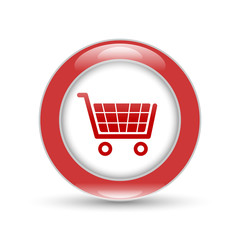 shiny shopping basket icon