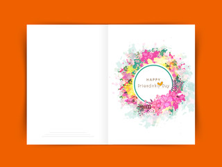Greeting Card for Friendship Day celebration.