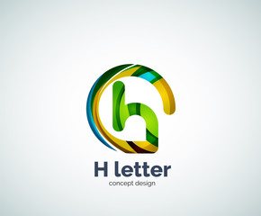 Obraz premium Abstract H geometric letter logo template