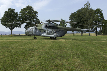 military attack helicopter ready for battle
